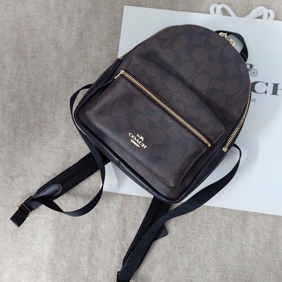 🌷Coach Mini Charlie Backpack In Signature NWT. - Picture 2 of 8